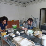 Kahlil David working in the plaster room, and some new moulds.